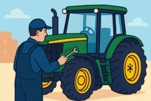 John Deere -traktorin huolto ammattilaisen käsissä