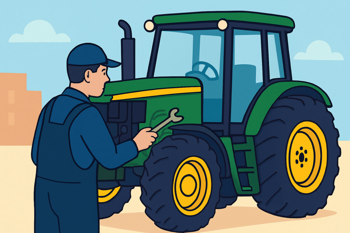 John Deere -traktorin huolto ammattilaisen käsissä